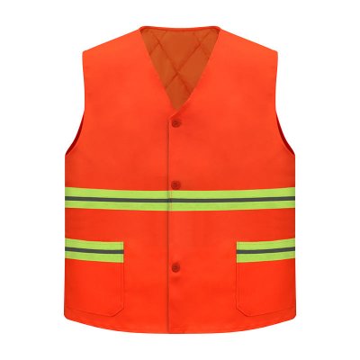 Cotton Vest - Workwear Fabric (Reflective Tape)