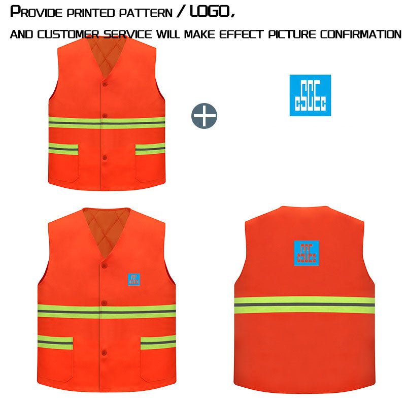 Cotton Vest - Workwear Fabric (Reflective Tape)