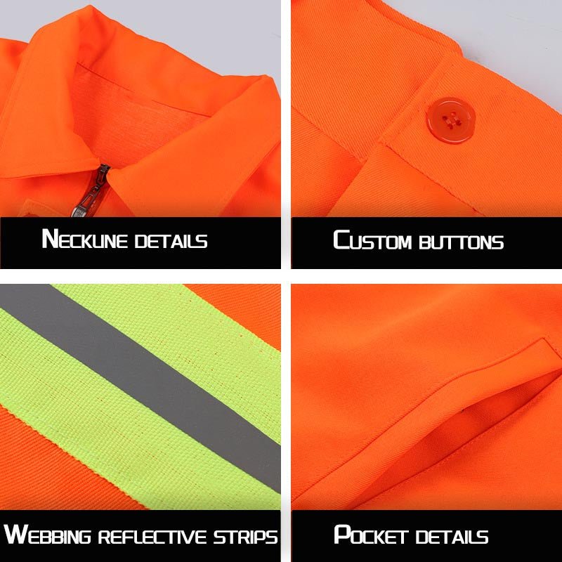 Long-sleeved suit-polyester cotton thickened twill (slant pockets)