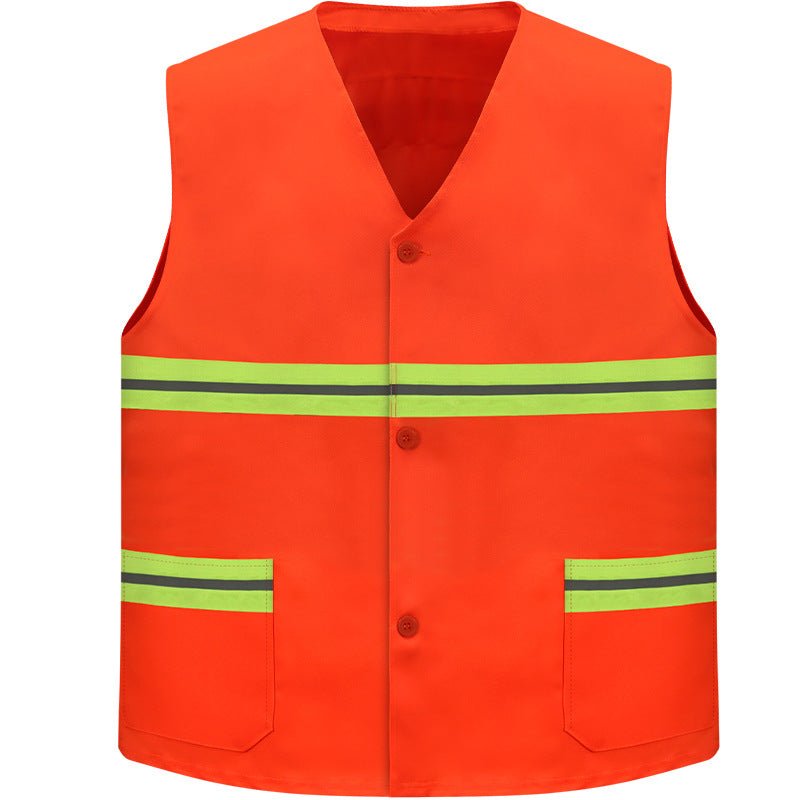 Sanitation Vest - Uniform Fabric (Pocket Reflective Strips)