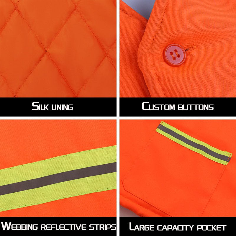 Cotton Vest - Workwear Fabric (Reflective Tape)