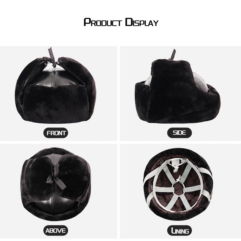 Product Name: Cold-Proof Cotton Hat - 4-Piece Mink Fur