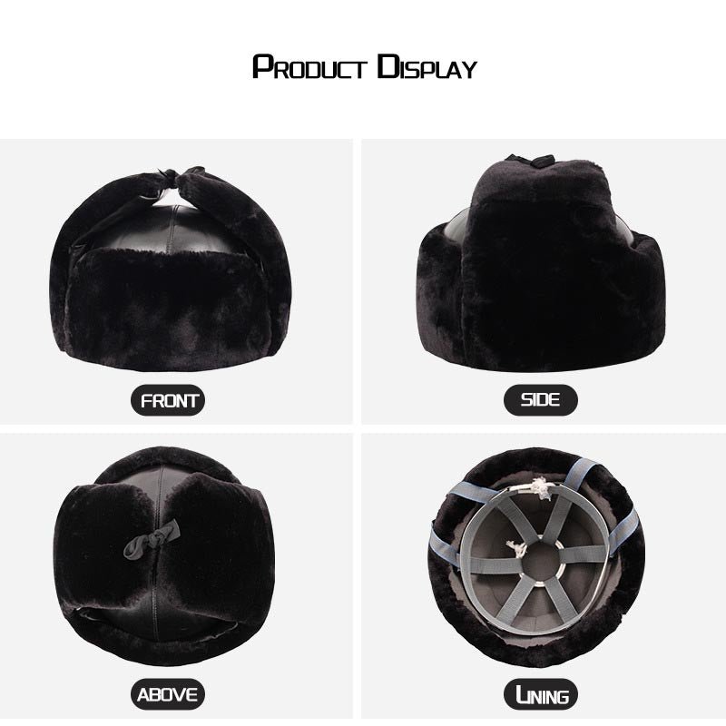 Product Name: Cold-Proof Cotton Safety Helmet - 6-Piece Sheepskin Fur