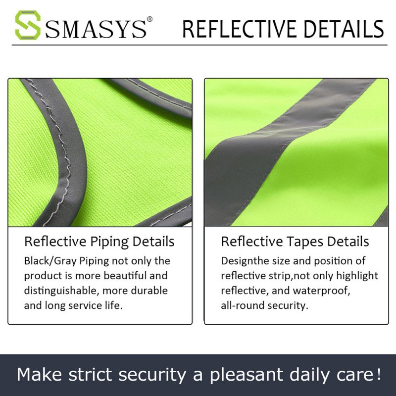 WMS High Visibility Reflective Safety Vest with Pockets