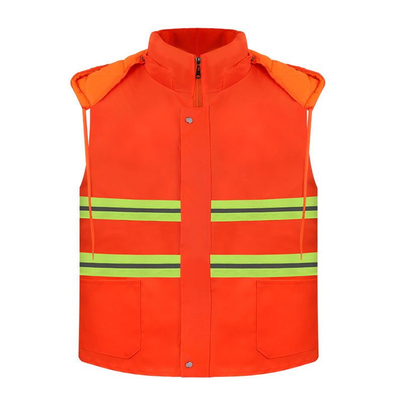 Cotton Vest - Workwear Fabric (Detachable Hood)