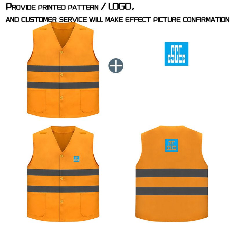 Sanitation vest-polyester-cotton railway vest