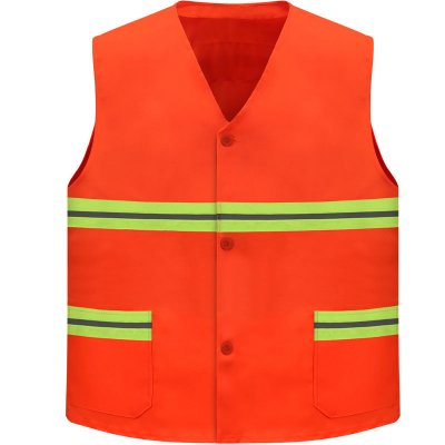 Sanitation Vest - Uniform Fabric (Pocket Reflective Strips)