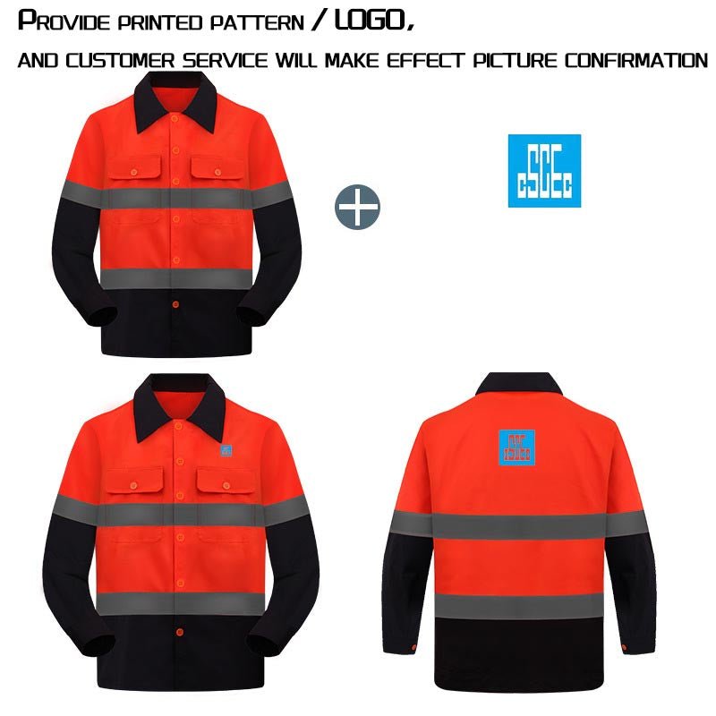 Long-sleeved work clothes-new polyester-cotton